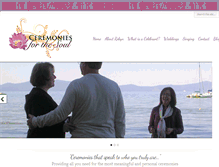 Tablet Screenshot of ceremoniesforthesoul.com